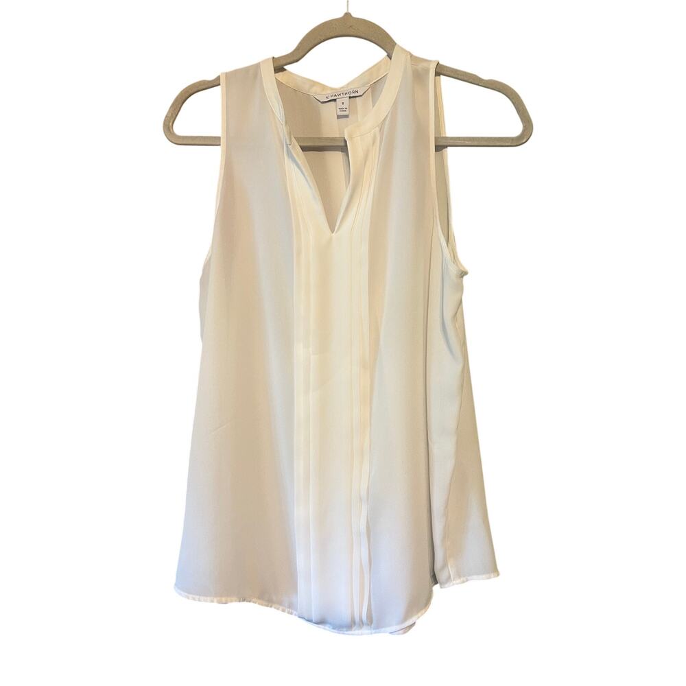 41 Hawthorn White Shell Tank Blouse Size Medium